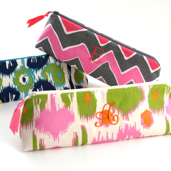 Personalized Printed Cotton Cosmetic Brush Case